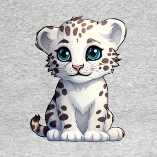 Snow Leopard Cute Cub T-Shirt